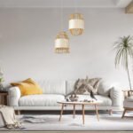 GLOBOSTAR® GALIA 02219 Boho Κρεμαστό Φωτιστικό Οροφής με Ντουί 1 x E27 AC 220-240V IP20 - Μπεζ & Καφέ - Μ30 x Π30 x Υ40cm - Image 11