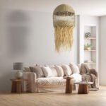 GLOBOSTAR® SAINTLUCIA 02161 Boho Κρεμαστό Φωτιστικό Οροφής με Ντουί 1 x E27 AC 220-240V IP20 - Μπεζ - Μ66 x Π66 x Υ120cm - Image 12