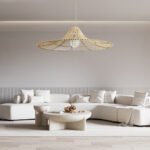 GLOBOSTAR® PALERMO 02209 Boho Κρεμαστό Φωτιστικό Οροφής με Ντουί 1 x E27 AC 220-240V IP20 - Μπεζ - Μ100 x Π100 x Υ30cm - Image 11