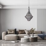 GLOBOSTAR® KENTUCKY 01872 Vintage Κρεμαστό Φωτιστικό Οροφής με Ντουί 1 x E27 AC 220-240V IP20 - Καφέ - Μ35 x Π35 x Υ60cm - Image 12