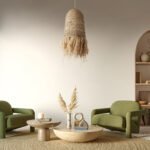 GLOBOSTAR® PORTOFERRAIO 02170 Boho Κρεμαστό Φωτιστικό Οροφής με Ντουί 1 x E27 AC 220-240V IP20 - Μπεζ - Μ30 x Π30 x Υ70cm - Image 11