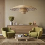 GLOBOSTAR® ZORA 02140 Boho Κρεμαστό Φωτιστικό Οροφής με Ντουί 1 x E27 AC 220-240V IP20 - Μπεζ - Μ120 x Π120 x Υ40cm - Image 11