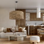 GLOBOSTAR® MANGATA 01849 Boho Κρεμαστό Φωτιστικό Οροφής με Ντουί 1 x E27 AC 220-240V IP20 - Καφέ - Μ60 x Π60 x Υ28cm - Image 11