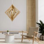 GLOBOSTAR® OCTAVE 01431 Μοντέρνο Κρεμαστό Φωτιστικό Οροφής με Ντουί 1 x E27 AC 220-240V IP20 - Μπεζ - Μ64 x Π64 x Y66cm - Image 15