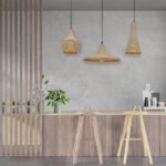 GLOBOSTAR® SHANGHAI ROPE 00875 Μοντέρνo Κρεμαστό Φωτιστικό Οροφής με Ντουί 3 x E27 AC 220-240V IP20 - Μπεζ & Χρυσό - Μ81 x Π81 x Υ39cm - Σετ 3 Τεμαχίων - Image 7