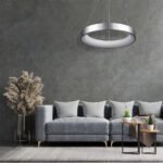 GLOBOSTAR® SALEM 61246 Μοντέρνο Κρεμαστό Φωτιστικό Οροφής LED 105W 12075lm 120° AC 220-240V IP20 Ρυθμιζόμενο Λευκό CCT με Χειριστήριο από 2700K έως 6000K Dimmable - Lumileds SMD Chip - Γκρι - Μ60 x Π60 x Υ7cm - 3 Χρόνια Εγγύηση - Image 12