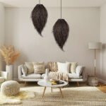 GLOBOSTAR® ARCHIPELAGO 01748 Boho Κρεμαστό Φωτιστικό Οροφής με Ντουί 1 x E27 AC 220-240V IP20 - Καφέ - Μ30 x Π30 x Υ63cm - Image 11