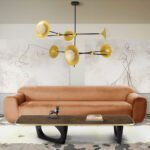 GLOBOSTAR® JOLIET 00780 Μοντέρνο Φωτιστικό Οροφής με Ντουί 6 x G9 AC 220-240V IP20 - Μαύρο & Χρυσό - Μ93 x Π93 x Υ87cm - Image 14