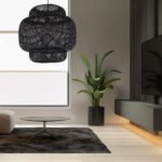 GLOBOSTAR® MALDIVES 00579 Boho Κρεμαστό Φωτιστικό Οροφής με Ντουί 1 x E27 AC 220-240V IP20 - Μαύρο - Μ56 x Π56 x Y54cm - Image 10