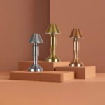 GloboStar® LUNNA 76478 Επαναφορτιζόμενο Επιτραπέζιο Φωτιστικό Πορτατίφ LED 1.5W 105lm 120° DC 5V IP44 CCT Ultra Θερμό 1500K - Φυσικό Λευκό 4500K - Ψυχρό Λευκό 6000K Dimmable Ασημί Πλαστικό - Μ9 x Π9 x Υ23cm - 2 Χρόνια Εγγύηση - Image 12