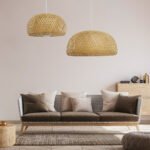GLOBOSTAR® SAN TROPEZ 01626 Boho Κρεμαστό Φωτιστικό Οροφής με Ντουί 1 x E27 AC 220-240V IP20 - Μπεζ - Μ38 x Π38 x Υ22cm - Image 10