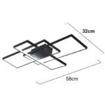 SE LED 4 TESSERA BLACK 58*32*10cm 3CCT WITH MEMORY 28W IP20 2 YEARS WARRANTY - Image 2