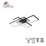 SE LED 4 TESSERA BLACK 58*32*10cm 3CCT WITH MEMORY 28W IP20 2 YEARS WARRANTY
