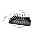 Σχάρα Τζακιού Τραπέζιο Μαύρη 70x60x40cm βάθος - Image 2