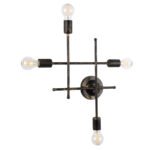 GLOBOSTAR® PIPING 00663 Vintage Φωτιστικό Τοίχου - Απλίκα με Ντουί 4 x E27 AC 220-240V IP20 - Μπρούτζινο - Μ40 x Π9 x Υ52cm - Image 4