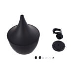 GLOBOSTAR® SHANGHAI 01025-A Μοντέρνο Κρεμαστό Φωτιστικό Οροφής με Ντουί 1 x E27 AC 220-240V IP20 - Μαύρο & Χρυσό - Μ24 x Π24 x Υ30cm - Image 11