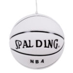GLOBOSTAR® SPALDING NBA 01031 Παιδικό Κρεμαστό Φωτιστικό Οροφής με Ντουί 1 x E27 AC 220-240V IP20 - Λευκό & Μαύρο - Μ25 x Π25 x Υ25cm - Image 6