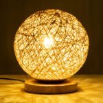 GLOBOSTAR® OCEANA 01336 Boho Επιτραπέζιο Φωτιστικό Πορτατίφ με Ντουί 1 x E27 AC 220-240V IP20 - Μπεζ - M20 x Π20 x Υ22cm - Image 3