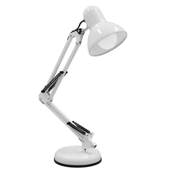 01539_0 GLOBOSTAR® DESK 01539 Μοντέρνο Επιτραπέζιο Φωτιστικό Πορτατίφ με Ντουί 1 x E27 AC 220-240V IP20 - Λευκό - Μ15 x Π15 x Υ67cm - Image 1