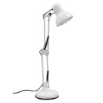 GLOBOSTAR® DESK 01539 Μοντέρνο Επιτραπέζιο Φωτιστικό Πορτατίφ με Ντουί 1 x E27 AC 220-240V IP20 - Λευκό - Μ15 x Π15 x Υ67cm - Image 2