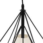 GLOBOSTAR® KAIRI 01618 Μοντέρνο Κρεμαστό Φωτιστικό Οροφής με Ντουί 1 x E27 AC 220-240V IP20 - Μαύρο & Λευκό - Μ38 x Π38 x Υ39cm - Image 6