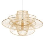 GLOBOSTAR® BALI 01758 Boho Κρεμαστό Φωτιστικό Οροφής με Ντουί 1 x E27 AC 220-240V IP20 - Μπεζ - Μ100 x Π100 x Υ60cm - Image 7