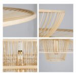 GLOBOSTAR® BALI 01758 Boho Κρεμαστό Φωτιστικό Οροφής με Ντουί 1 x E27 AC 220-240V IP20 - Μπεζ - Μ100 x Π100 x Υ60cm - Image 8