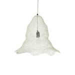 GLOBOSTAR® KENTUCKY 01889 Vintage Κρεμαστό Φωτιστικό Οροφής με Ντουί 1 x E27 AC 220-240V IP20 - Λευκό - Μ50 x Π50 x Υ48cm