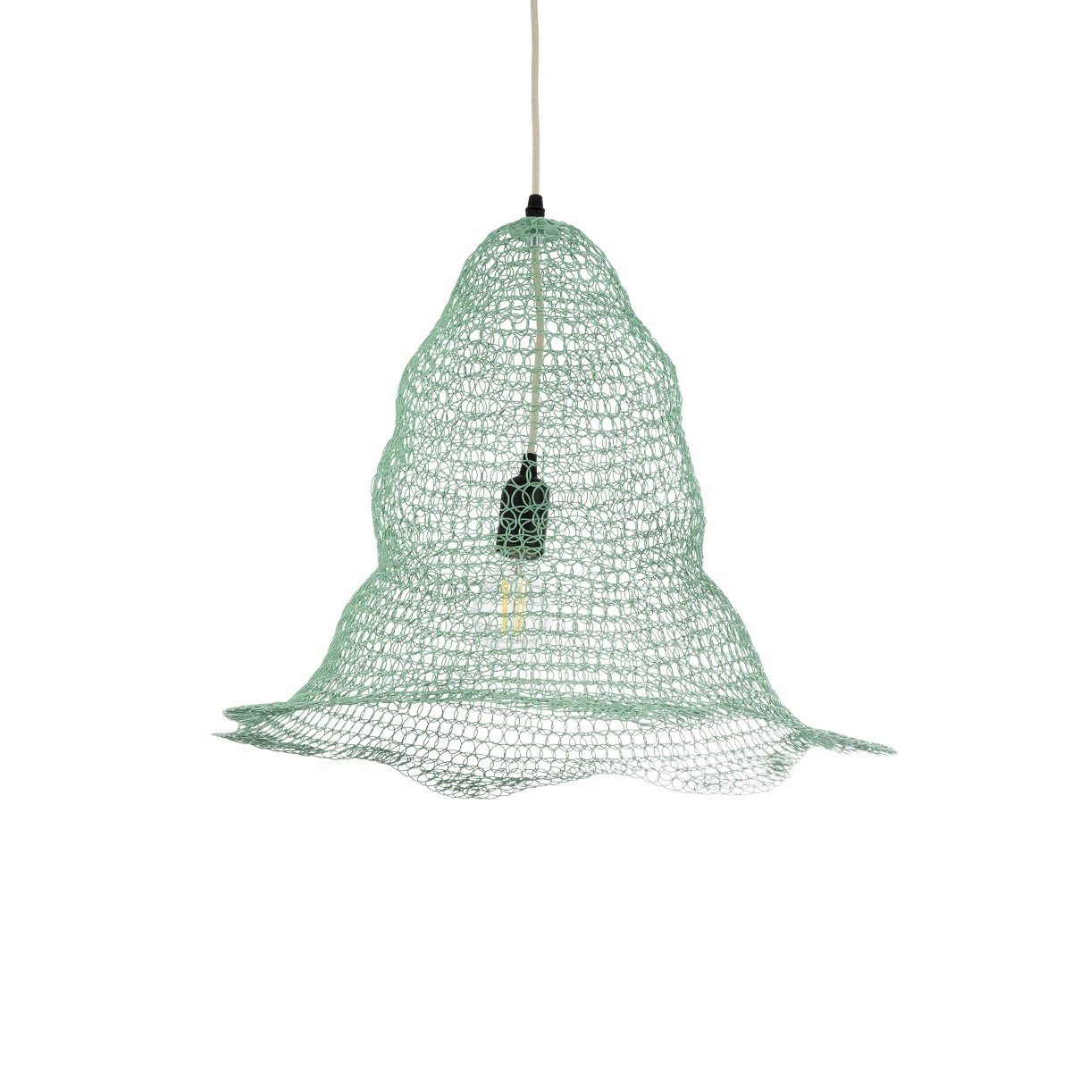 01891_0 GLOBOSTAR® KENTUCKY 01891 Vintage Κρεμαστό Φωτιστικό Οροφής με Ντουί 1 x E27 AC 220-240V IP20 - Τιρκουάζ - Μ50 x Π50 x Υ48cm - Image 1