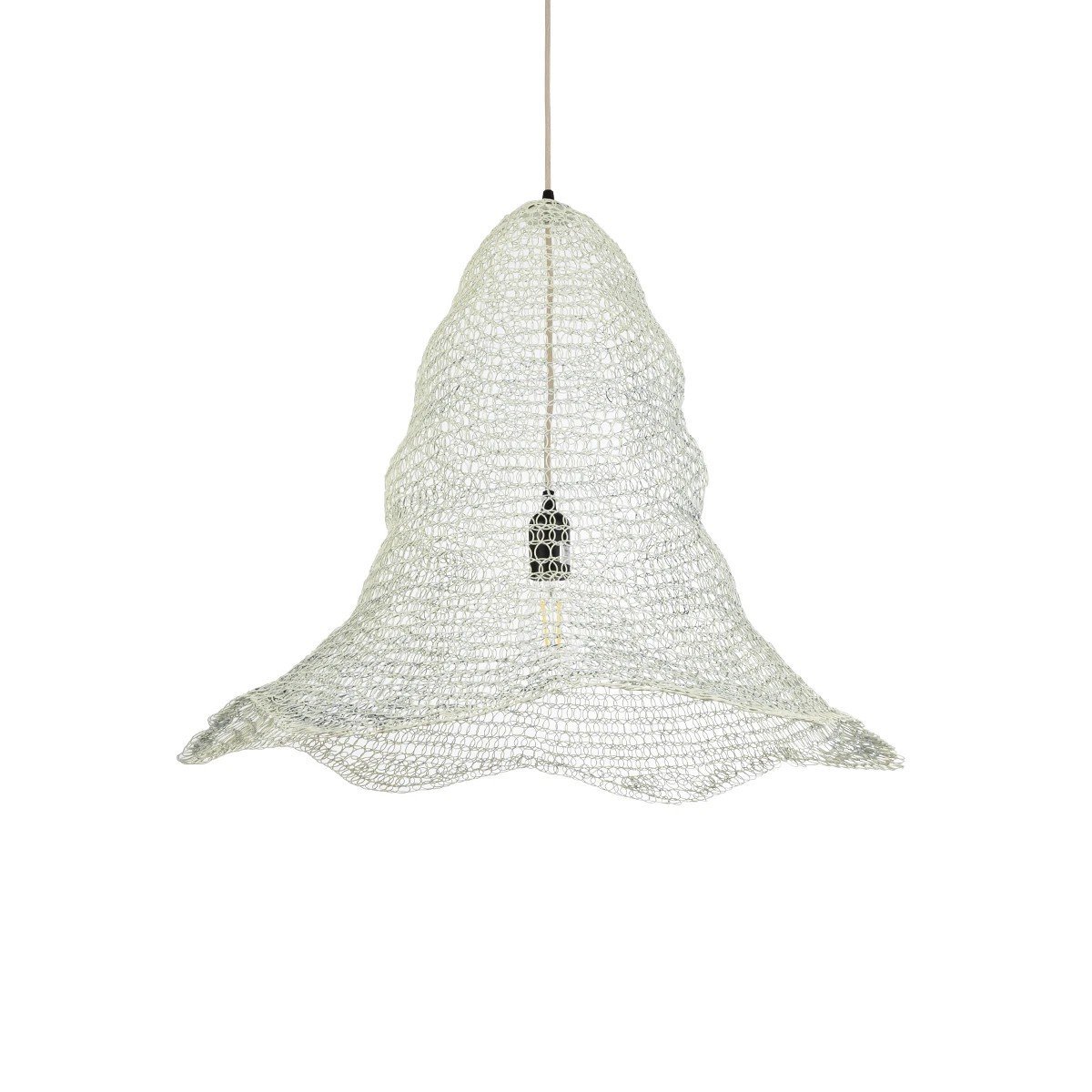 01892_0 GLOBOSTAR® KENTUCKY 01892 Vintage Κρεμαστό Φωτιστικό Οροφής με Ντουί 1 x E27 AC 220-240V IP20 - Λευκό - Μ60 x Π60 x Υ52cm - Image 1