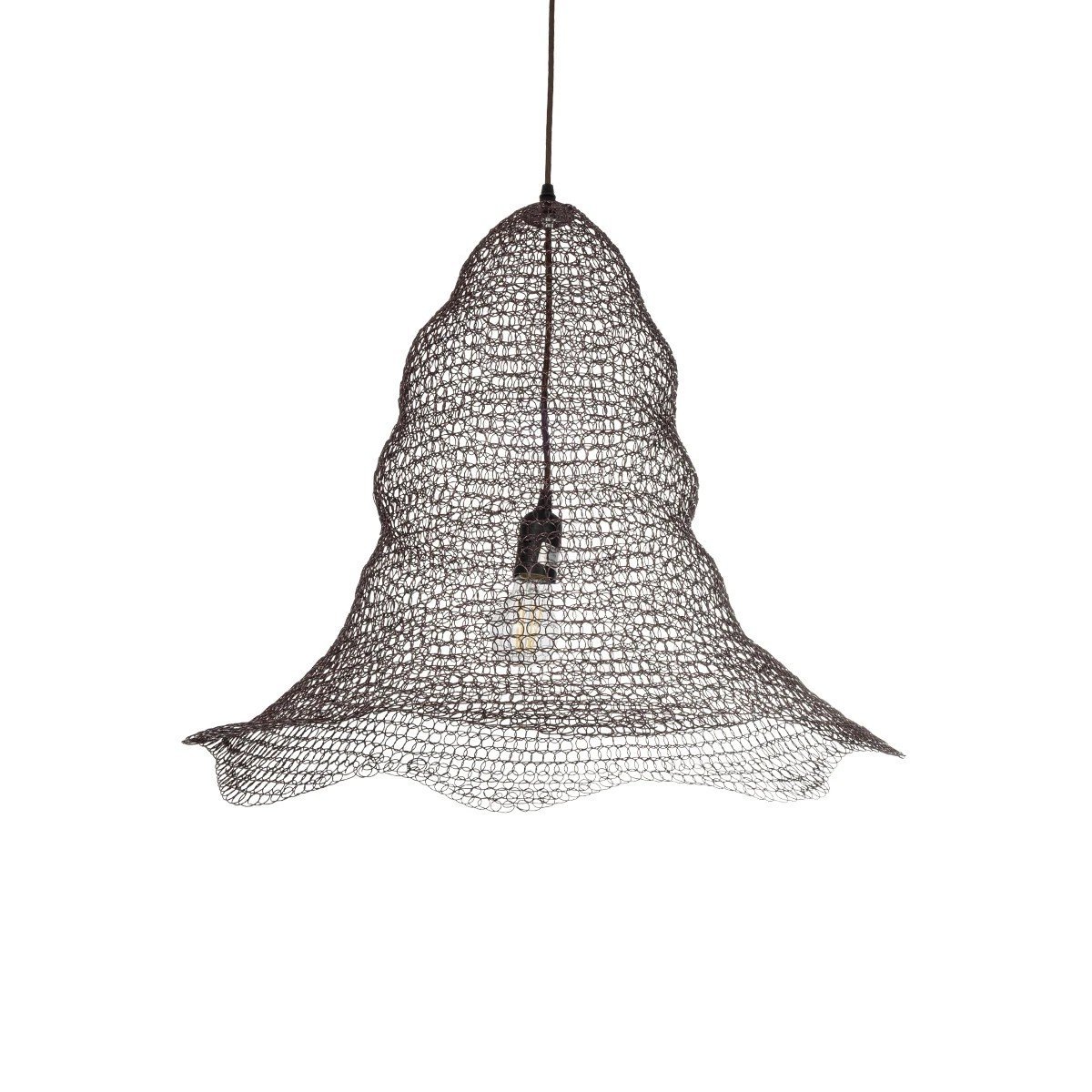 01893_0 GLOBOSTAR® KENTUCKY 01893 Vintage Κρεμαστό Φωτιστικό Οροφής με Ντουί 1 x E27 AC 220-240V IP20 - Καφέ - Μ60 x Π60 x Υ52cm - Image 1