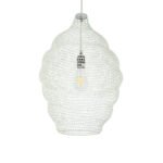 GLOBOSTAR® KENTUCKY 01898 Vintage Κρεμαστό Φωτιστικό Οροφής με Ντουί 1 x E27 AC 220-240V IP20 - Λευκό - Μ40 x Π40 x Y60cm - Image 2