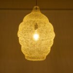 GLOBOSTAR® KENTUCKY 01898 Vintage Κρεμαστό Φωτιστικό Οροφής με Ντουί 1 x E27 AC 220-240V IP20 - Λευκό - Μ40 x Π40 x Y60cm - Image 3