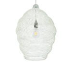 GLOBOSTAR® KENTUCKY 01898 Vintage Κρεμαστό Φωτιστικό Οροφής με Ντουί 1 x E27 AC 220-240V IP20 - Λευκό - Μ40 x Π40 x Y60cm - Image 6