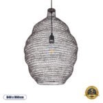 GLOBOSTAR® KENTUCKY 01899 Vintage Κρεμαστό Φωτιστικό Οροφής με Ντουί 1 x E27 AC 220-240V IP20 - Καφέ - Μ40 x Π40 x Y60cm