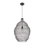 GLOBOSTAR® KENTUCKY 01899 Vintage Κρεμαστό Φωτιστικό Οροφής με Ντουί 1 x E27 AC 220-240V IP20 - Καφέ - Μ40 x Π40 x Y60cm - Image 4