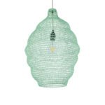 GLOBOSTAR® KENTUCKY 01900 Vintage Κρεμαστό Φωτιστικό Οροφής με Ντουί 1 x E27 AC 220-240V IP20 - Τιρκουάζ - Μ40 x Π40 x Y60cm - Image 2