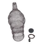 GLOBOSTAR® KENTUCKY 01905 Vintage Κρεμαστό Φωτιστικό Οροφής με Ντουί 1 x E27 AC 220-240V IP20 - Καφέ - Μ30 x Π30 x Y80cm - Image 10