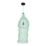 GLOBOSTAR® KENTUCKY 01906 Vintage Κρεμαστό Φωτιστικό Οροφής με Ντουί 1 x E27 AC 220-240V IP20 - Τιρκουάζ - Μ30 x Π30 x Y80cm - Image 4