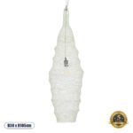 GLOBOSTAR® KENTUCKY 01907 Vintage Κρεμαστό Φωτιστικό Οροφής με Ντουί 1 x E27 AC 220-240V IP20 - Λευκό - Μ30 x Π30 x Y105cm