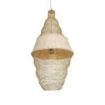 GLOBOSTAR® KENTUCKY 01910 Vintage Κρεμαστό Φωτιστικό Οροφής με Ντουί 1 x E27 AC 220-240V IP20 - Μπεζ - Μ40 x Π40 x Υ80cm - Image 2