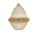 GLOBOSTAR® KENTUCKY 01911 Vintage Κρεμαστό Φωτιστικό Οροφής με Ντουί 1 x E27 AC 220-240V IP20 - Μπεζ - Μ60 x Π60 x Υ80cm - Image 2