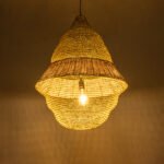 GLOBOSTAR® KENTUCKY 01911 Vintage Κρεμαστό Φωτιστικό Οροφής με Ντουί 1 x E27 AC 220-240V IP20 - Μπεζ - Μ60 x Π60 x Υ80cm - Image 3