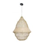 GLOBOSTAR® KENTUCKY 01911 Vintage Κρεμαστό Φωτιστικό Οροφής με Ντουί 1 x E27 AC 220-240V IP20 - Μπεζ - Μ60 x Π60 x Υ80cm - Image 4