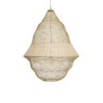 GLOBOSTAR® KENTUCKY 01911 Vintage Κρεμαστό Φωτιστικό Οροφής με Ντουί 1 x E27 AC 220-240V IP20 - Μπεζ - Μ60 x Π60 x Υ80cm - Image 5