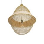 GLOBOSTAR® KENTUCKY 01911 Vintage Κρεμαστό Φωτιστικό Οροφής με Ντουί 1 x E27 AC 220-240V IP20 - Μπεζ - Μ60 x Π60 x Υ80cm - Image 6