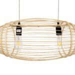 GLOBOSTAR® FISH 01927 Boho Κρεμαστό Φωτιστικό Οροφής με Ντουί 2 x E27 AC 220-240V IP20 - Μπεζ - Μ130 x Π42 x Υ42cm - Image 7