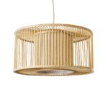 GLOBOSTAR® HIBISCUS 01935 Boho Κρεμαστό Φωτιστικό Οροφής με Ντουί 1 x E27 AC 220-240V IP20 - Μπεζ - Μ40 x Π40 x Υ20cm - Image 2