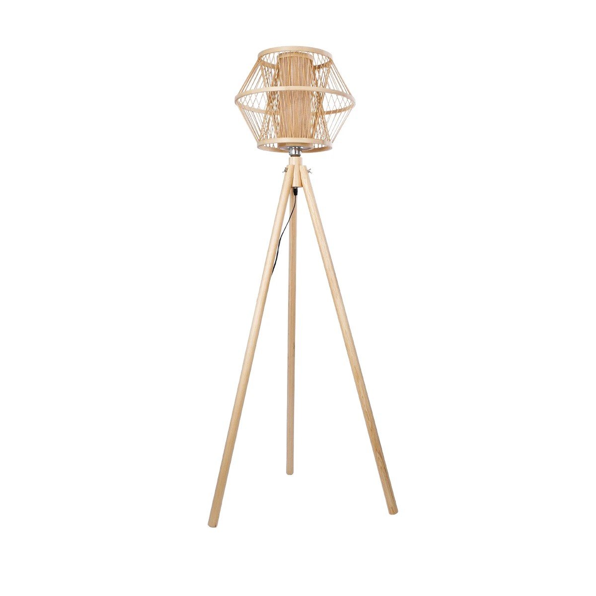 01985_0 GLOBOSTAR® POPPY 01985 Boho Επιδαπέδιο Φωτιστικό με Ντουί 1 x E27 AC 220-240V IP20 - Μπεζ - Μ58 x Π58 x Υ151cm - Image 1