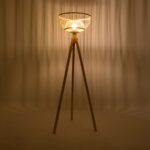 GLOBOSTAR® POPPY 01986 Boho Επιδαπέδιο Φωτιστικό με Ντουί 1 x E27 AC 220-240V IP20 - Μπεζ - Μ58 x Π58 x Υ141cm - Image 3